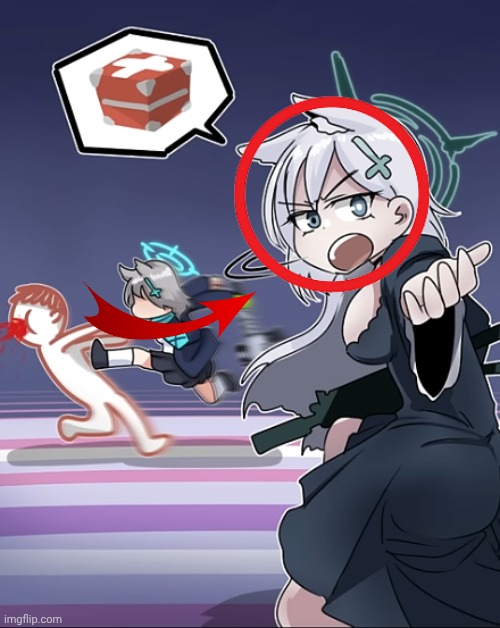Shiroko Terror asking for a First Aid Kit | image tagged in shiroko terror asking for a first aid kit | made w/ Imgflip meme maker