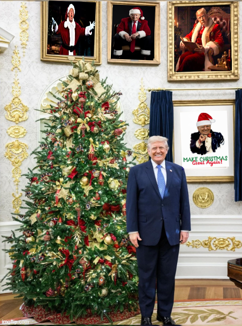 President Trump wishes all a Merry Christmas Blank Meme Template
