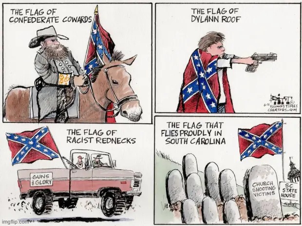 dandadan | image tagged in confederate flag,cartoon,confederacy,satire,rebel flag,confederate | made w/ Imgflip meme maker