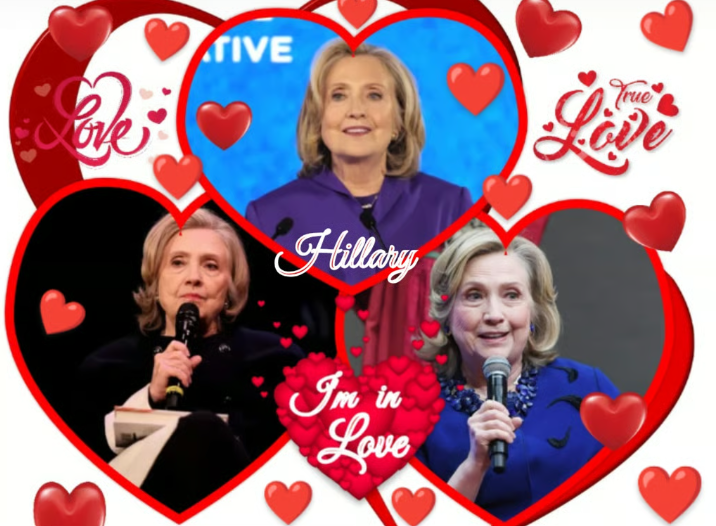 Hillary Heart Throb I'm in Love Blank Meme Template
