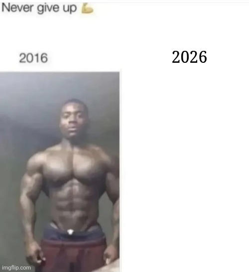 Never Give Up Blank Meme Template