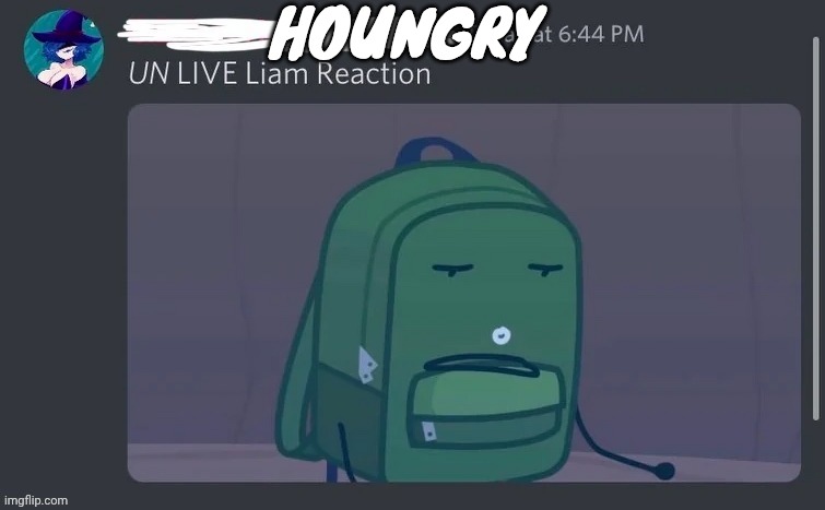 UN LIVE Liam reaction | HOUNGRY | image tagged in un live liam reaction | made w/ Imgflip meme maker