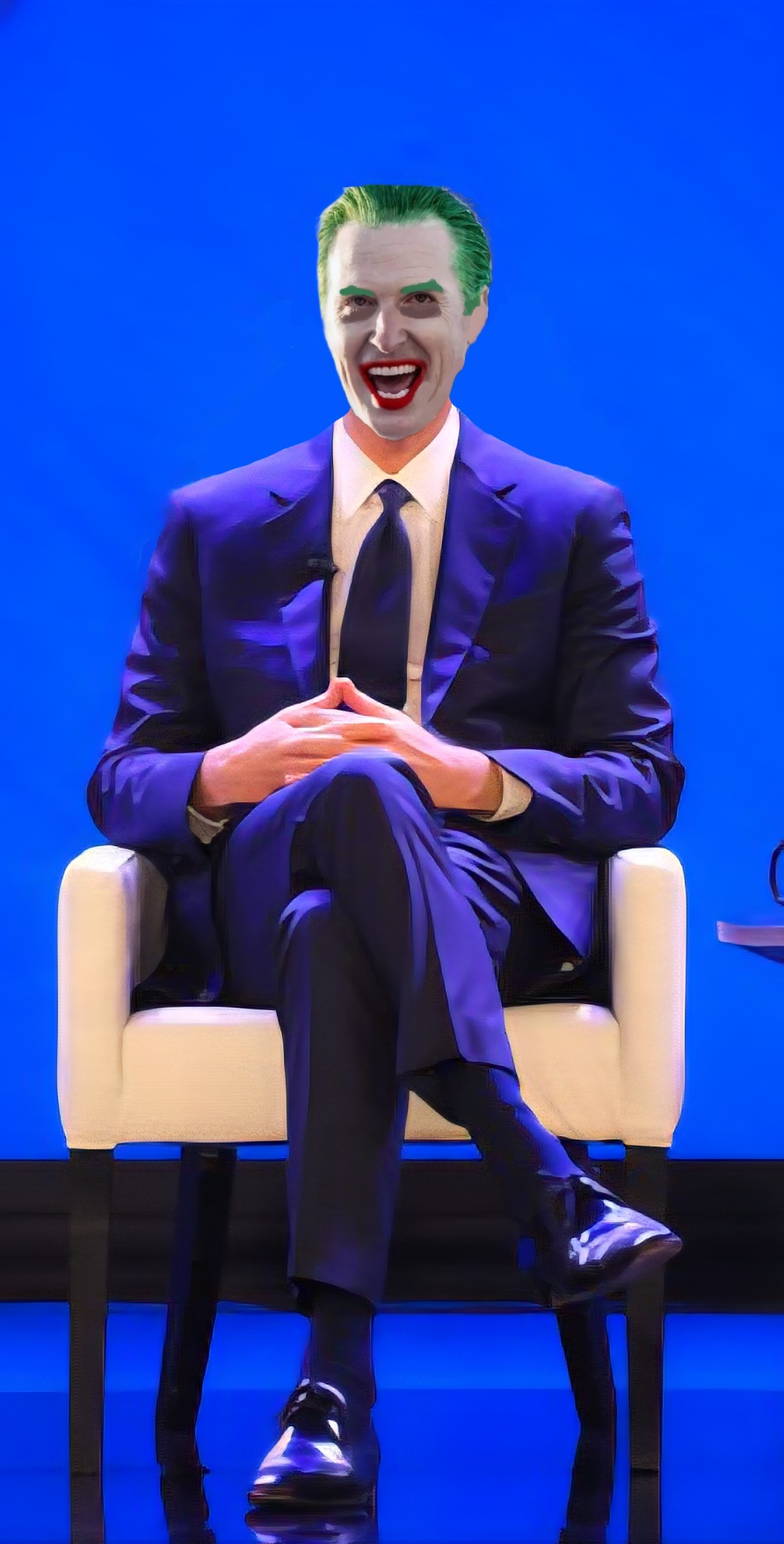 Gavin Newsom Joker Blank Meme Template