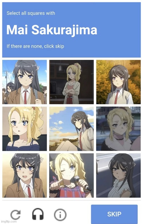 image tagged in rascal does not dream of bunny girl senpai,mai | made w/ Imgflip meme maker