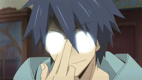 anime white glasses Blank Meme Template