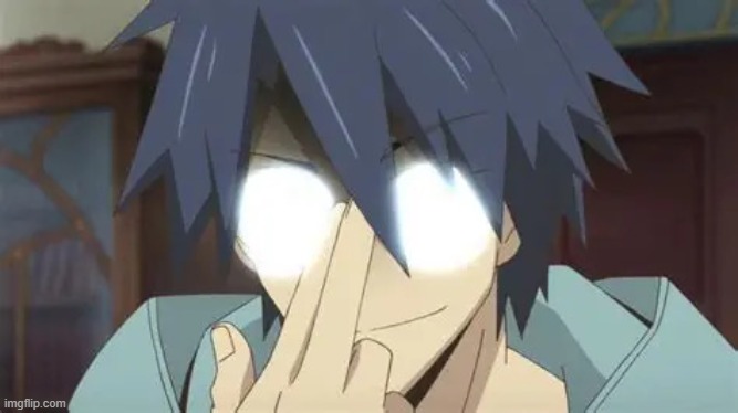 anime white glasses | image tagged in anime white glasses | made w/ Imgflip meme maker