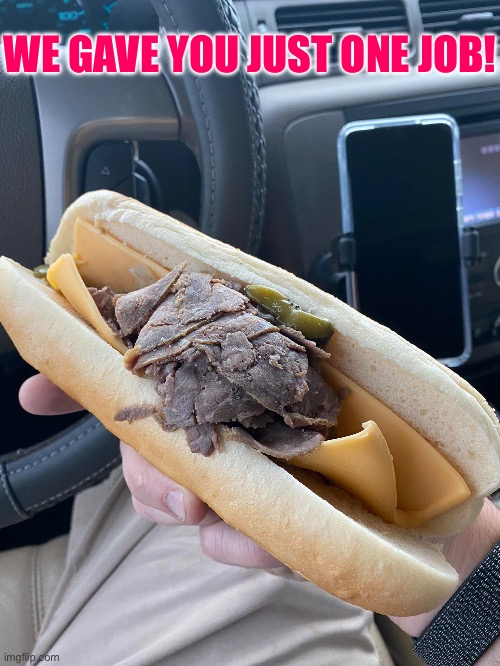 Well That Sucks | WE GAVE YOU JUST ONE JOB! | image tagged in sucks,you had one job,you had one job just the one,task failed successfully,sandwich,fail army | made w/ Imgflip meme maker