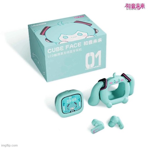I now have Miku merch, I bought some Miku earbuds that look exactly like this | made w/ Imgflip meme maker