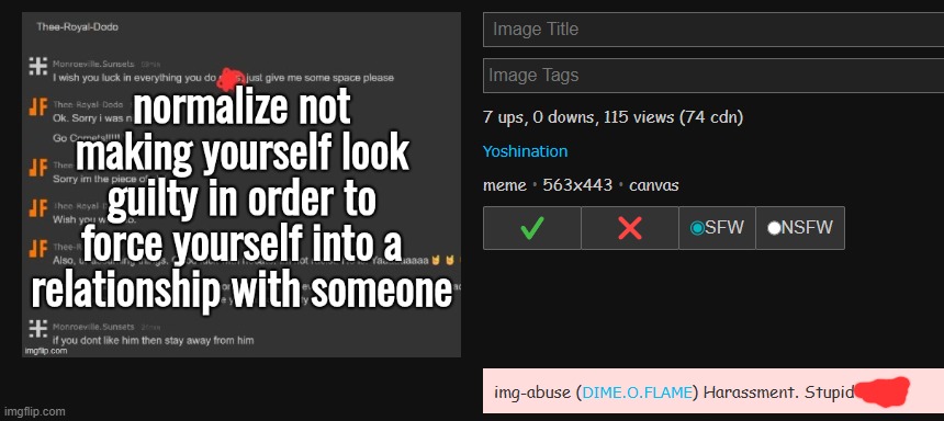 just letting yall know dime is also apparently very racist. im sure you can guess what i censored. | made w/ Imgflip meme maker