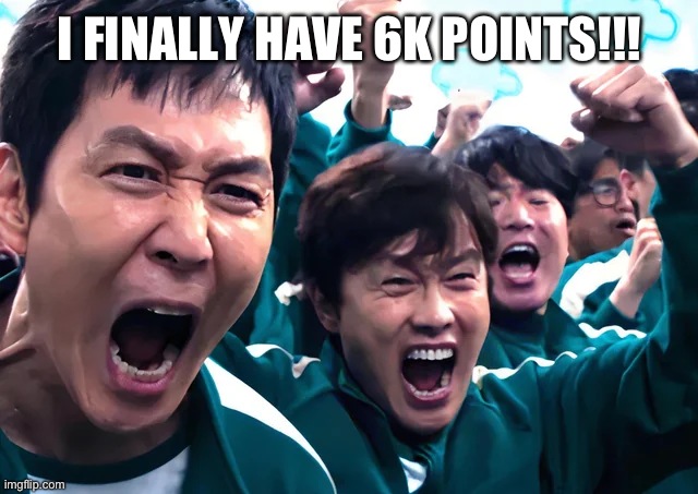 You do not care but whatever | I FINALLY HAVE 6K POINTS!!! | image tagged in gi hun and frontman | made w/ Imgflip meme maker