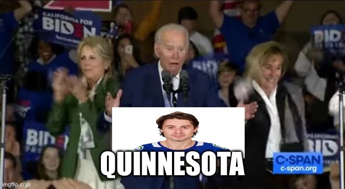 Biden Quinn Hughes | QUINNESOTA | image tagged in minnesota | made w/ Imgflip meme maker