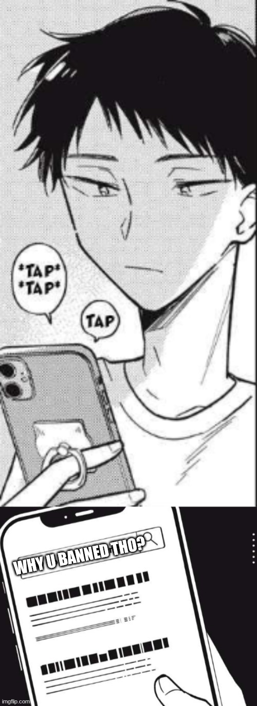 how to control peener | WHY U BANNED THO? | image tagged in how to control peener | made w/ Imgflip meme maker