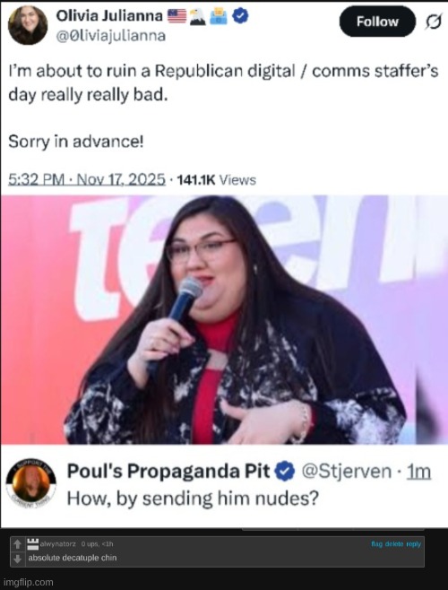 absolute decatuple chin | image tagged in fat,double chin,meme,politics | made w/ Imgflip meme maker