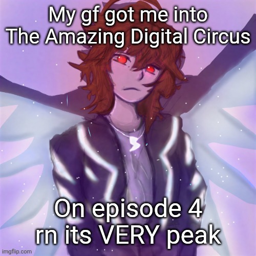 Jamie (tysm c0p, my GOAT) | My gf got me into The Amazing Digital Circus; On episode 4 rn its VERY peak | image tagged in jamie tysm c0p my goat | made w/ Imgflip meme maker