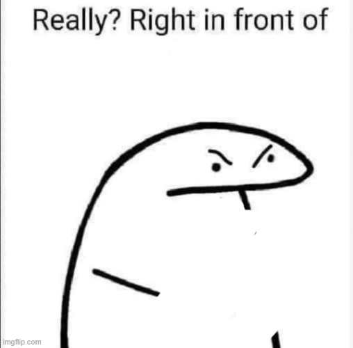 really in front of Blank Meme Template