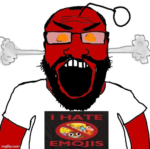 wilted rose broken heart crine emoji | image tagged in i hate emojis redditor soyjak | made w/ Imgflip meme maker