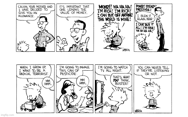 image tagged in calvin and hobbes,comics | made w/ Imgflip meme maker