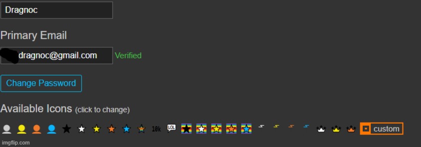 censored part of my gmail as it has my real name, but icon reveal | made w/ Imgflip meme maker