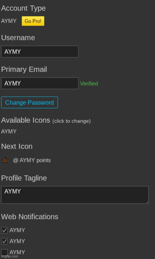 settings reveal | image tagged in self glaze | made w/ Imgflip meme maker