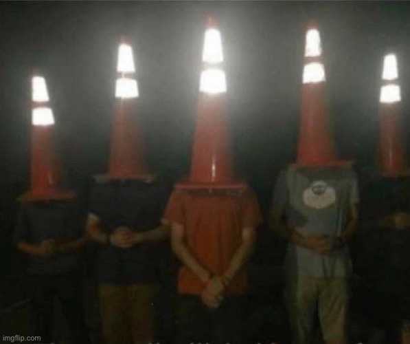 Cone on head boys | image tagged in cone on head boys | made w/ Imgflip meme maker