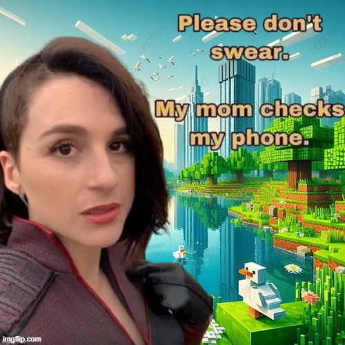 High Quality Please don't swear. My mom checks my phone. Blank Meme Template