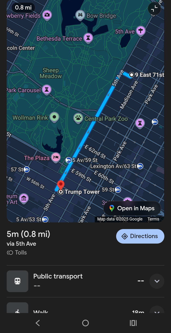 D.J.T. Epstein Manhattan Get-a-way route Blank Meme Template