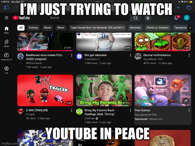 I don’t think I want to watch zootopia 2 anymore guys | I’M JUST TRYING TO WATCH; YOUTUBE IN PEACE😭 | image tagged in zootopia,youtube ads | made w/ Imgflip meme maker