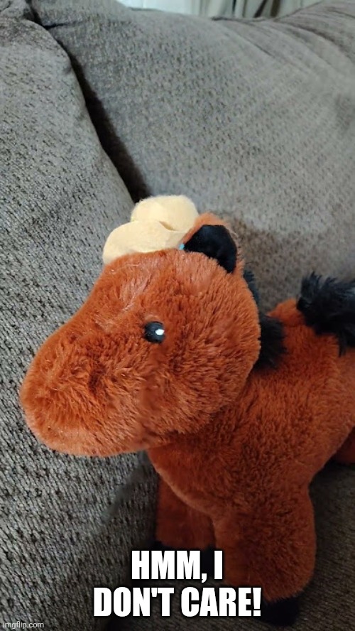 Horse-san Doesn't Care | HMM, I DON'T CARE! | image tagged in meme,youtube,horse | made w/ Imgflip meme maker