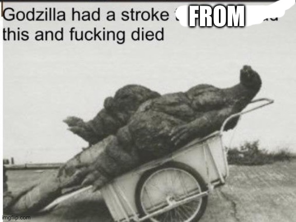 Godzilla | FROM | image tagged in godzilla | made w/ Imgflip meme maker