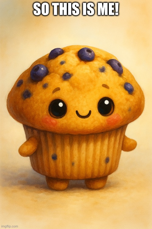 SO THIS IS ME! | image tagged in muffin,face reveal | made w/ Imgflip meme maker