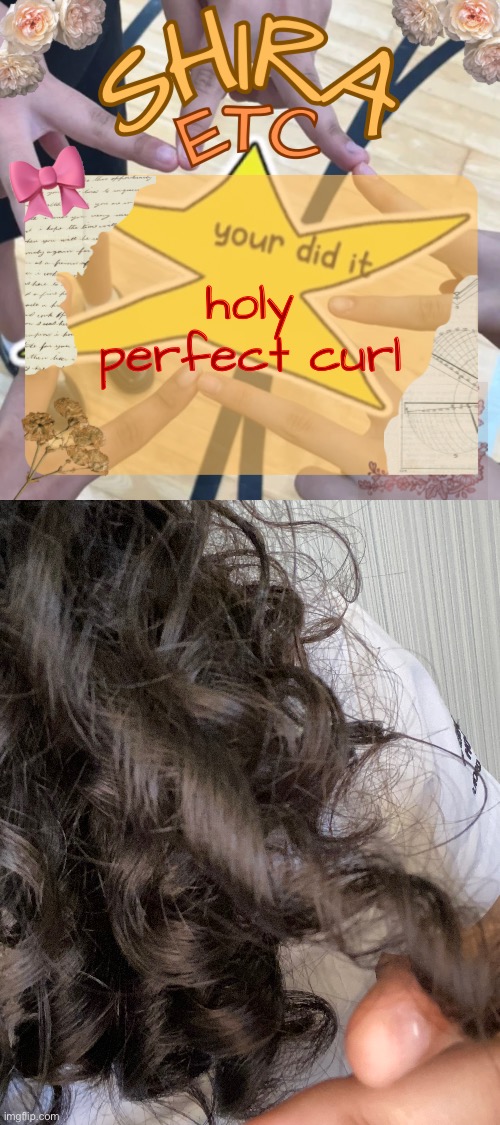 have you ever thought about how life is all predetermined and we are fated to lose or win? | holy perfect curl | image tagged in shira s best temp | made w/ Imgflip meme maker