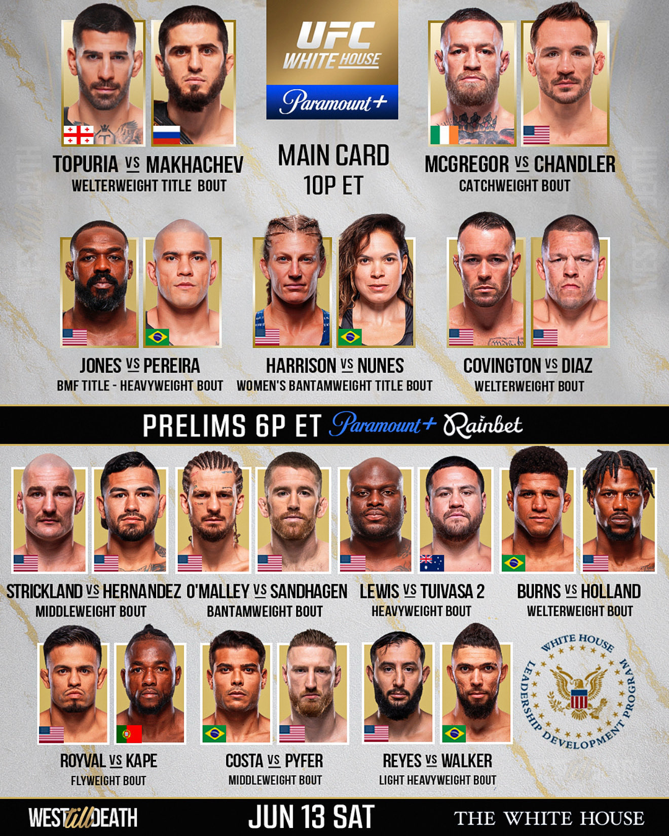 UFC white house Blank Meme Template