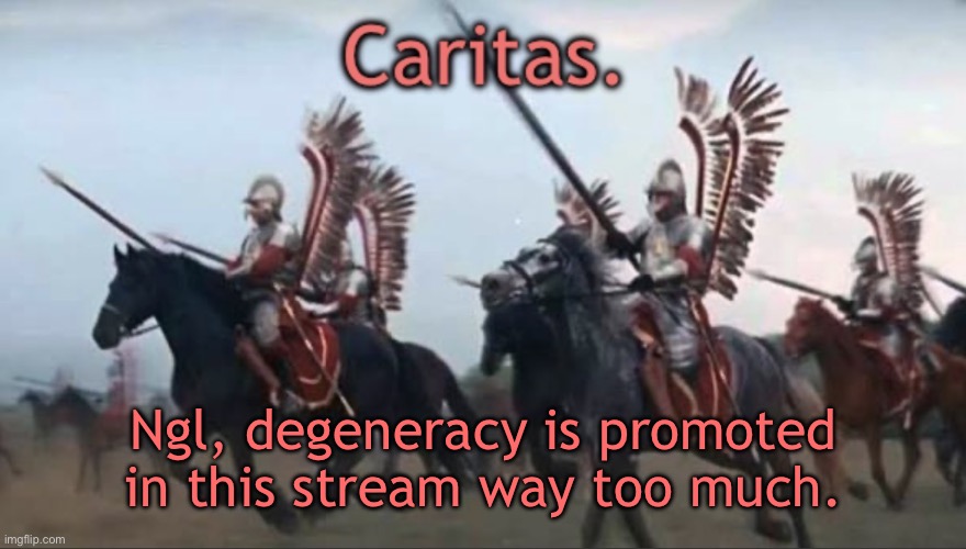 Like I get some crude jokes can be funny, but some of you guys go too far. | Ngl, degeneracy is promoted in this stream way too much. | image tagged in caritas announcement template | made w/ Imgflip meme maker