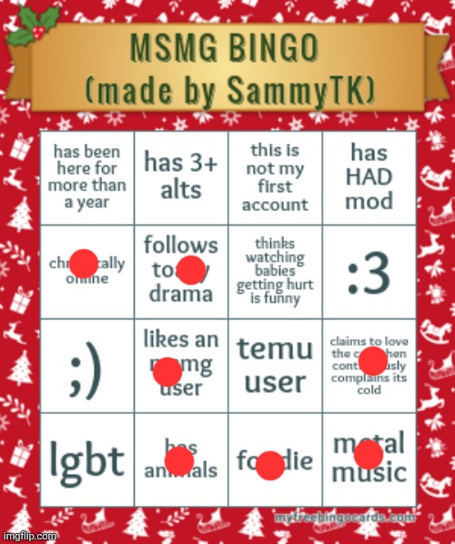 sam's msmg bingo | image tagged in sam's msmg bingo | made w/ Imgflip meme maker