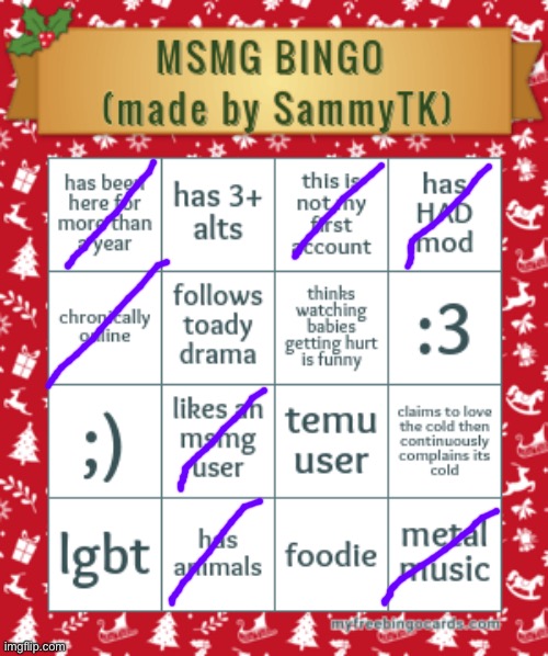 sam's msmg bingo | image tagged in sam's msmg bingo | made w/ Imgflip meme maker