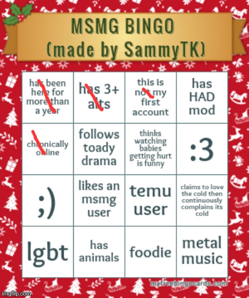 sam's msmg bingo | image tagged in sam's msmg bingo | made w/ Imgflip meme maker