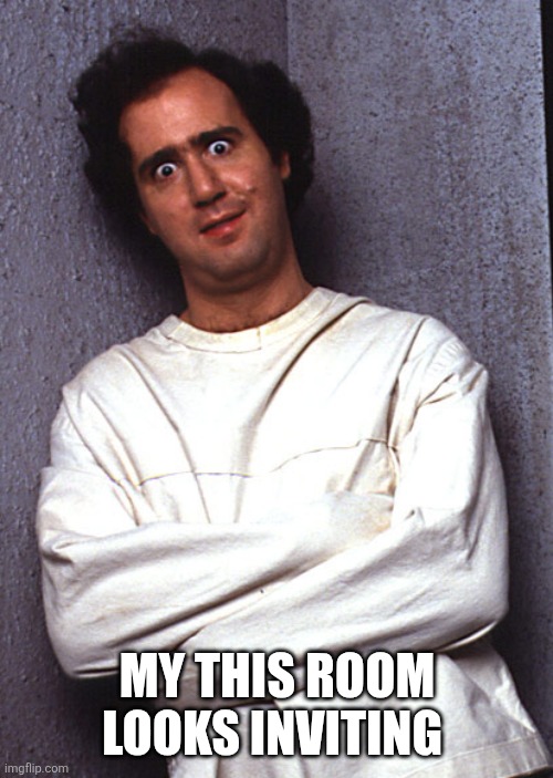 Crazy People | MY THIS ROOM LOOKS INVITING | image tagged in crazy people | made w/ Imgflip meme maker
