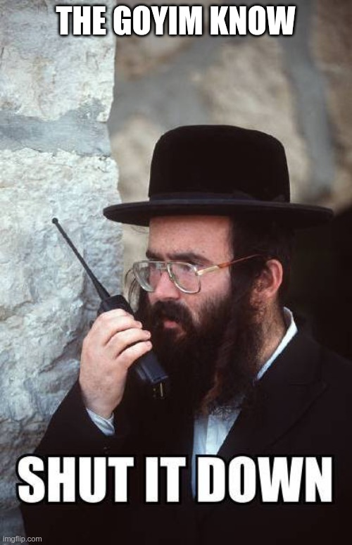 Shut it down | THE GOYIM KNOW | image tagged in shut it down | made w/ Imgflip meme maker