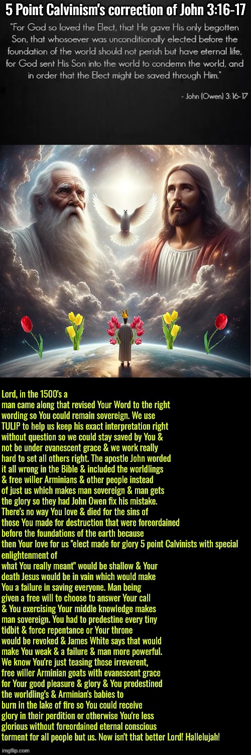 If They did this it wouldn't surprise me | image tagged in calvinism,calvinist memes,anti calvinism,reformed theology,know it all | made w/ Imgflip meme maker