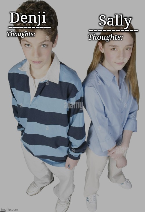 High Quality Denji and Sally temp Blank Meme Template