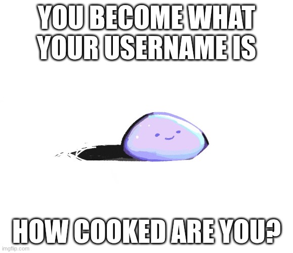 not sure if I'm cooked or not i'd be a rock with Googly eyes, but I'd also be a freaking god... | YOU BECOME WHAT YOUR USERNAME IS; HOW COOKED ARE YOU? | image tagged in hector the pet rock | made w/ Imgflip meme maker