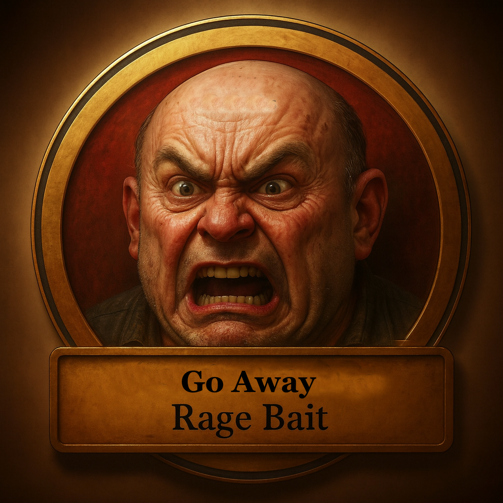 go away rage bait Blank Meme Template