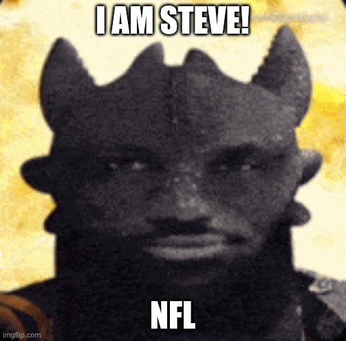 NFL | I AM STEVE! NFL | image tagged in funny memes | made w/ Imgflip meme maker