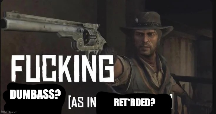 Gay as in Homosexual | DUMBASS? RET*RDED? | image tagged in gay as in homosexual | made w/ Imgflip meme maker