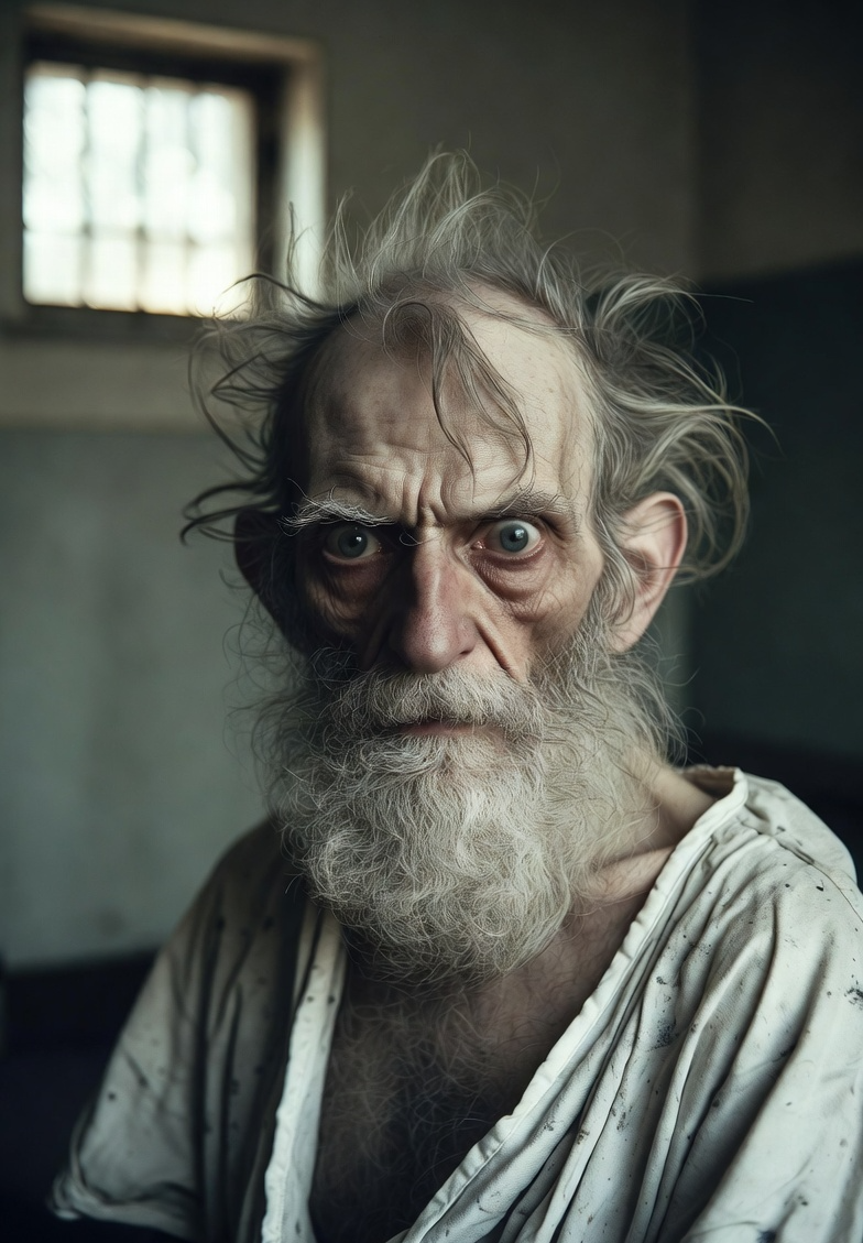 Insane Crazy elderly white man Mental Asylum MAGA Blank Meme Template