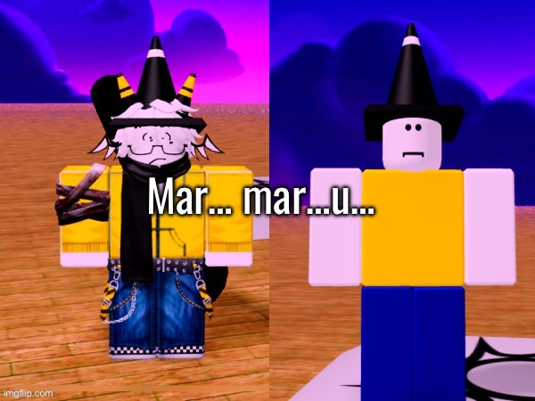 i love stylizing my roblos avatars :3 (its the same person btw) | Mar… mar…u… | made w/ Imgflip meme maker