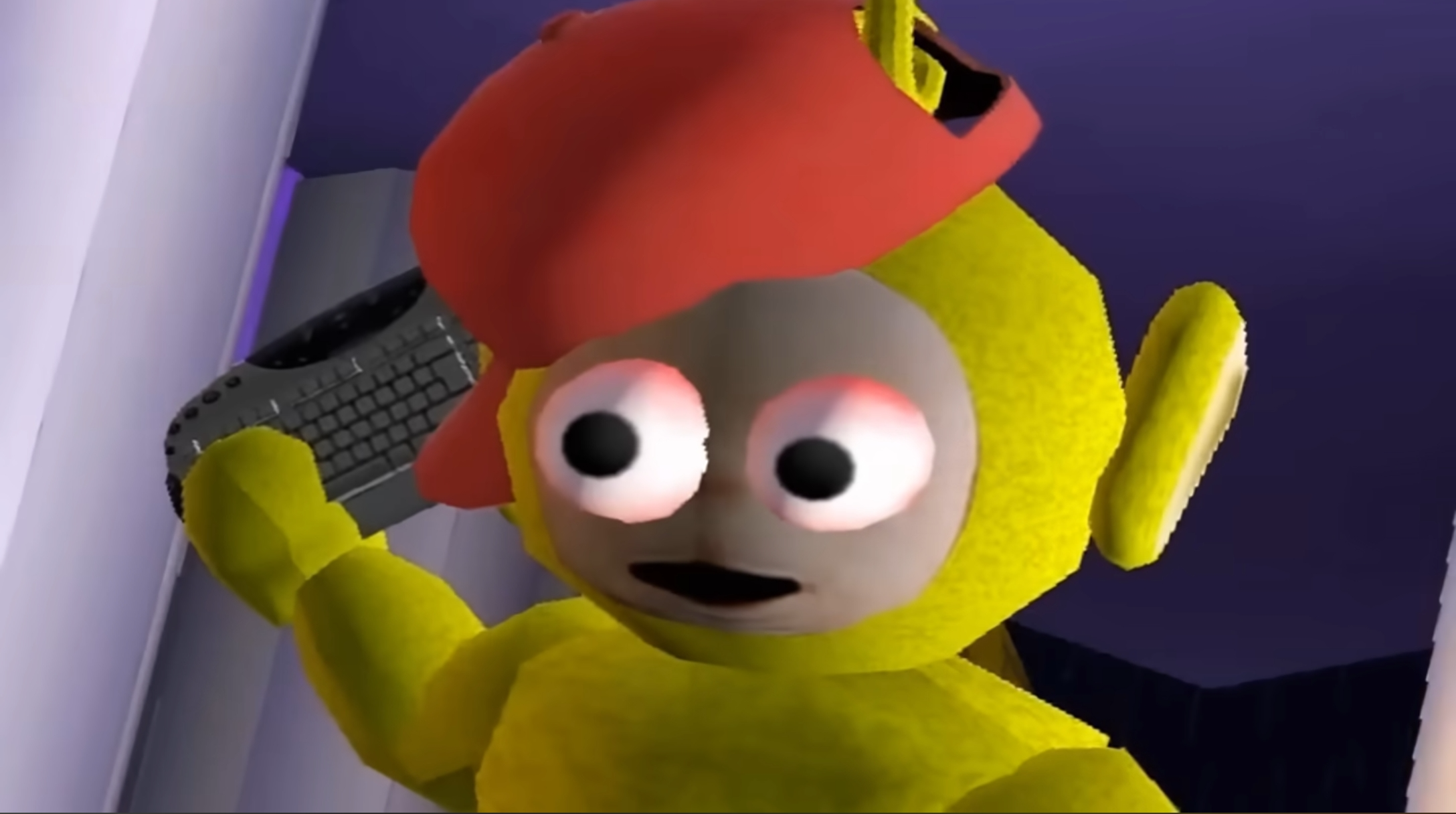 Raging Laa-Laa Blank Meme Template