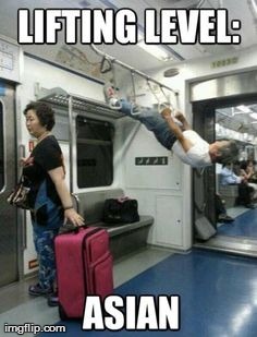 Lifting | . | image tagged in asian | made w/ Imgflip meme maker