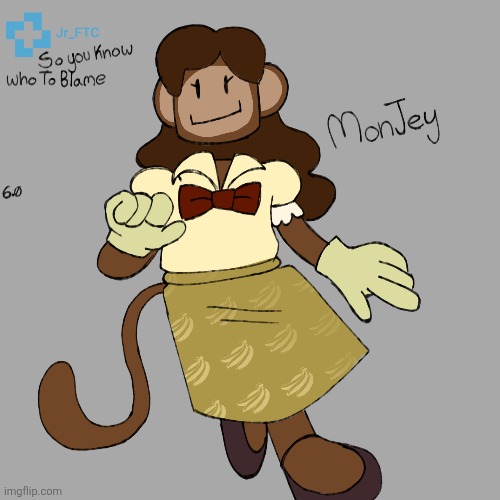 Here's Giggles' right hand man, MONJEY | made w/ Imgflip meme maker