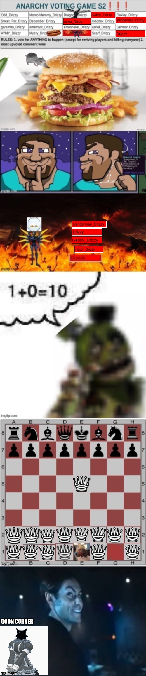 Geebrix, noxor, and Drizzy get eaten by the pixels, future images will be added to the left and right | made w/ Imgflip meme maker